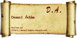 Demel Ádám névjegykártya
