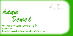 adam demel business card