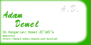 adam demel business card